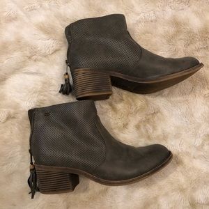Gently used grey ankle bootie